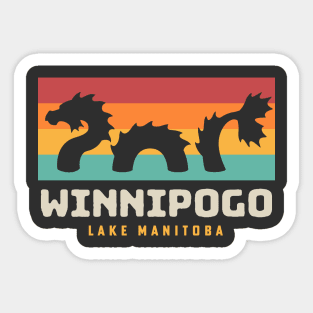 Winnipogo Lake Monster Sea Monster Lake Manitoba Sticker